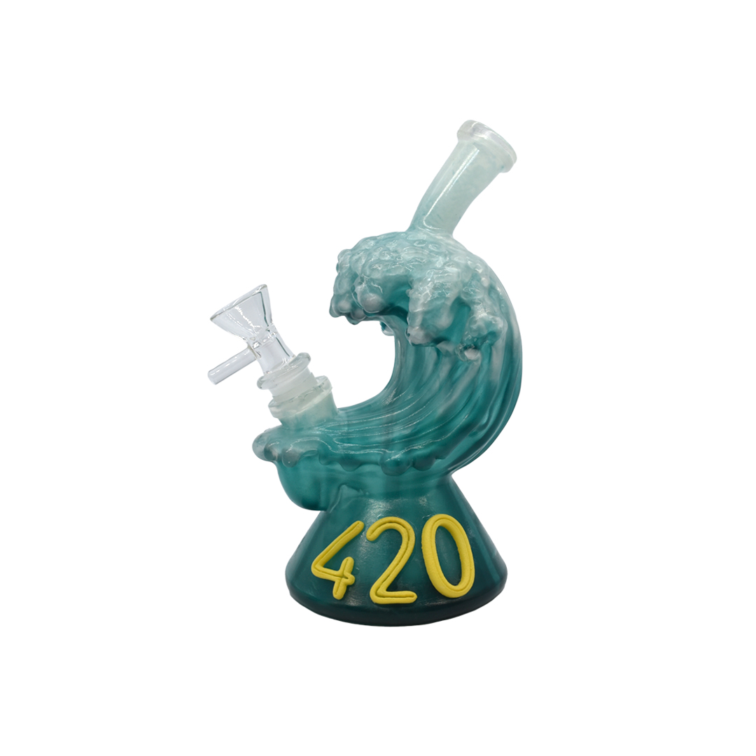 Bong Vidrio 420 Sea Wave 19CM