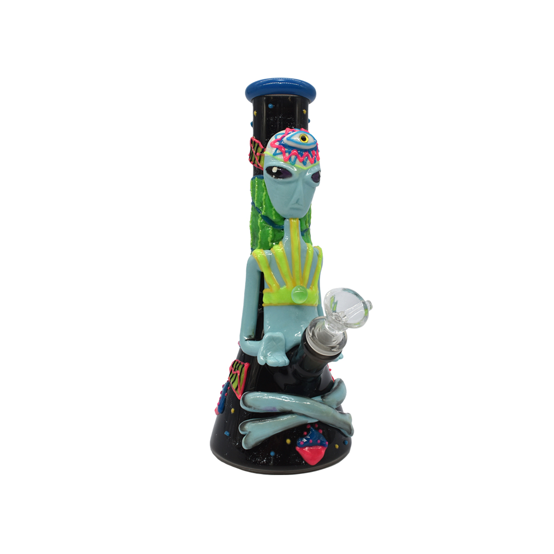 Bong Vidrio Beaker Alien Glow 25Cm