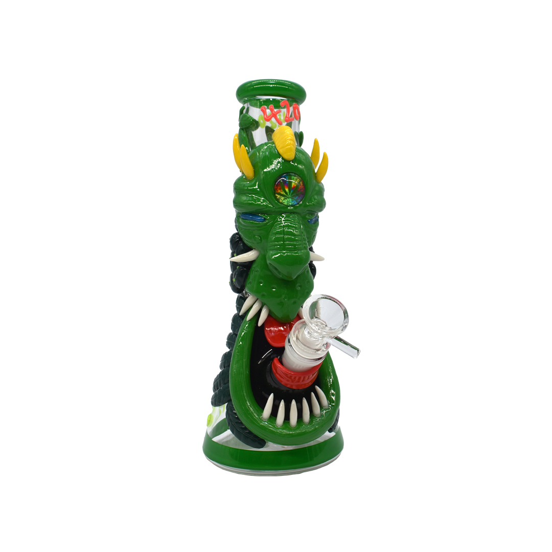 Bong Vidrio Beaker Dragon Glow 25CM