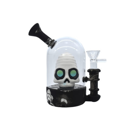 Bong Vidrio White Skull 15CM 1 Bong Vidrio White Skull 15CM - Image 1