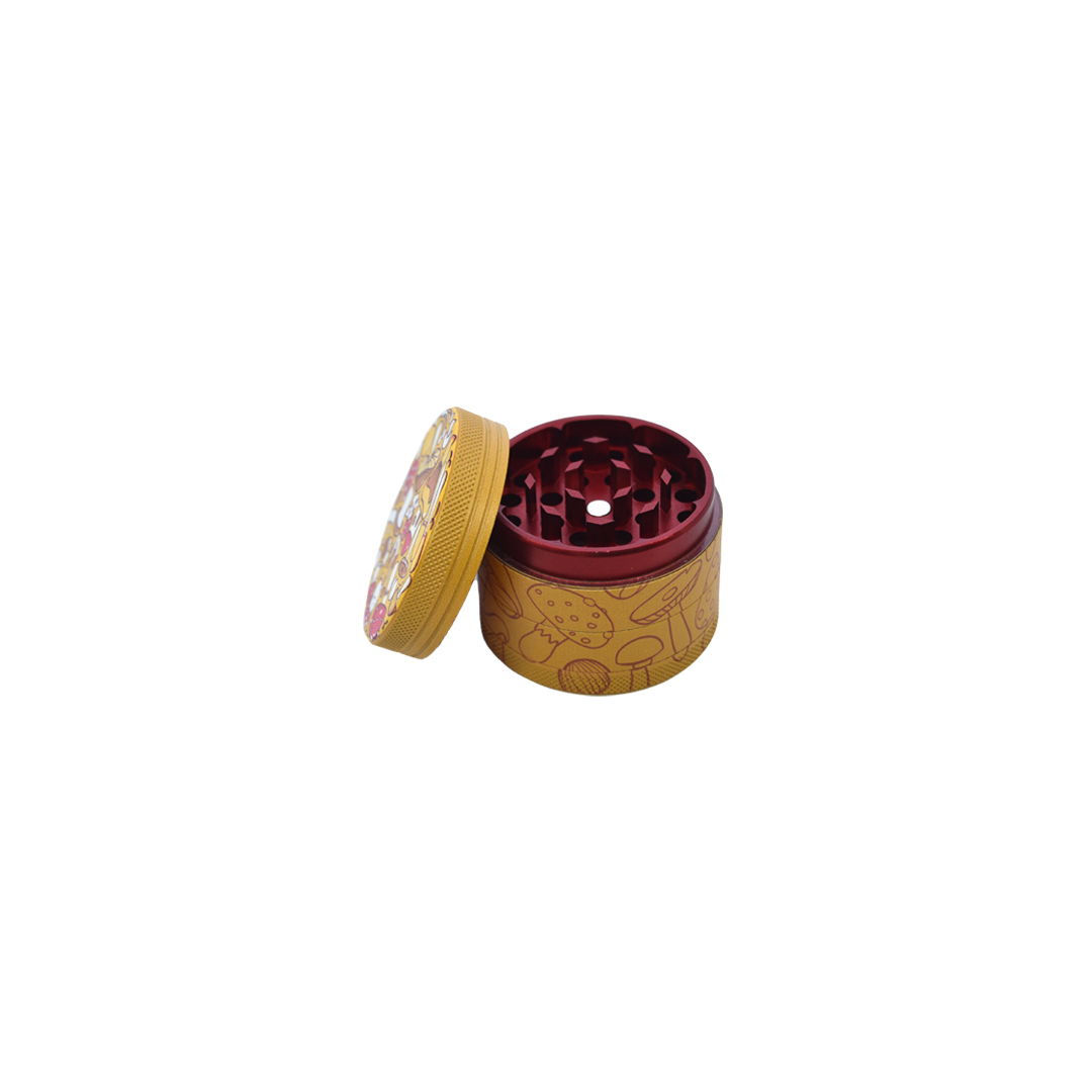 Grinder Aluminio Mushroom Print 50mm-4
