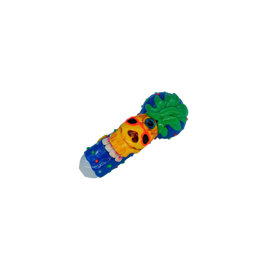 Pipa Vidrio Skull Pineapple 10CM